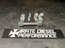 7.3L T4 Oil drain and oil feed fittings and lines.