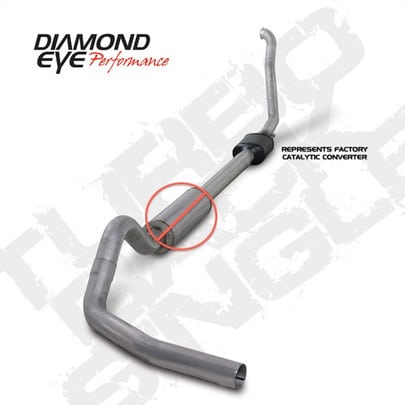 Diamond Eye 4″ Stainless T409 Turbo Back Exhaust W/ Muffler Delete (94-97) K4306S-RP