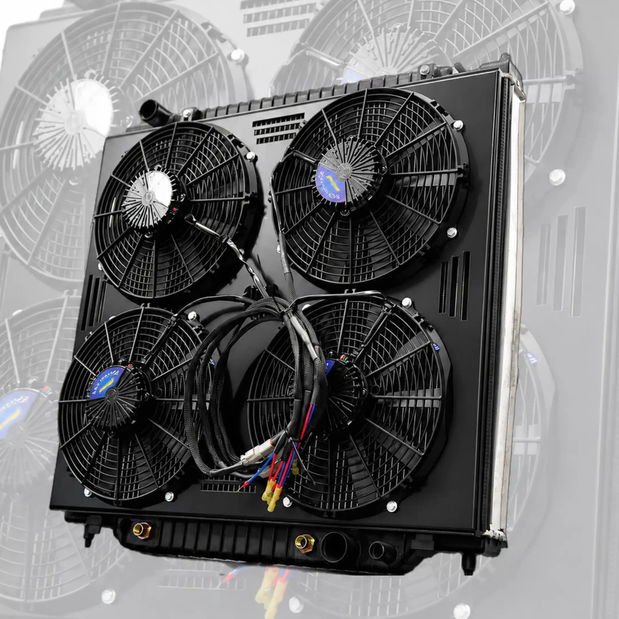BLESSED PERFORMANCE DIRECT-FIT QUAD ELECTRIC FAN KIT 1999-2003 FORD 7.3L POWERSTROKE (BP73EF10KSD)